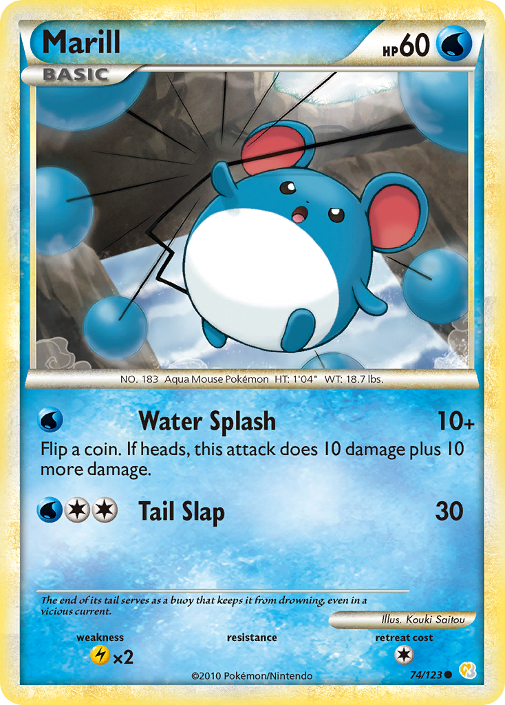 Marill (74/123) [HeartGold & SoulSilver: Base Set] | North Game Den