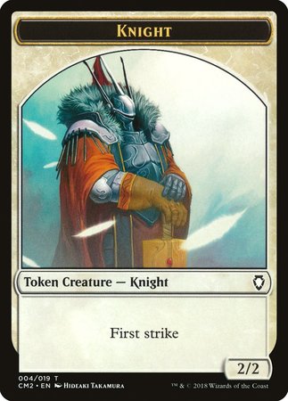 Knight Token [Commander Anthology Volume II Tokens] | North Game Den
