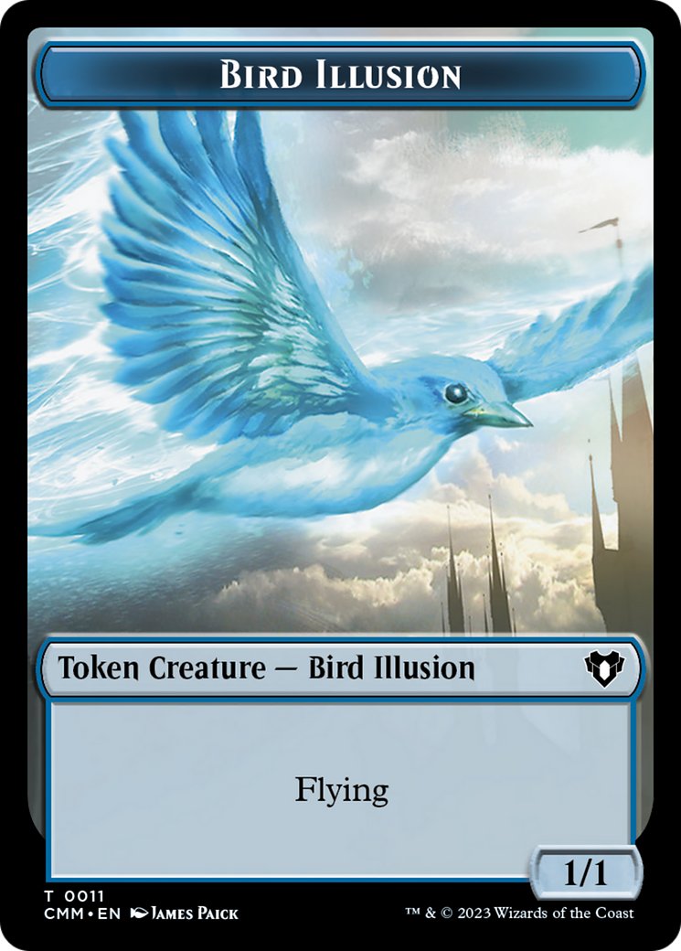 Bird Illusion Token [Commander Masters Tokens] | North Game Den