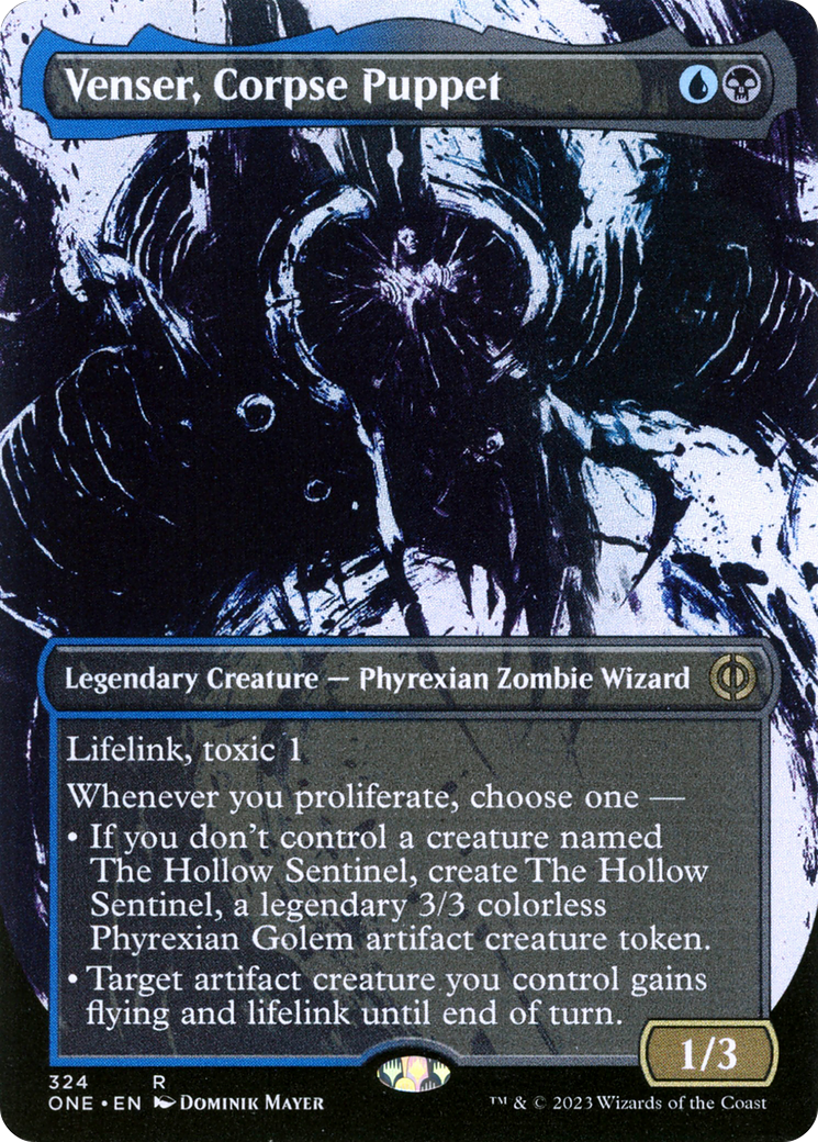Venser, Corpse Puppet (Borderless Ichor) [Phyrexia: All Will Be One] | North Game Den