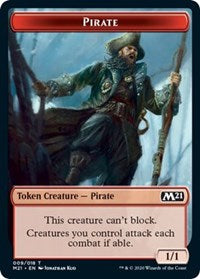 Pirate // Treasure Double-sided Token [Core Set 2021 Tokens] | North Game Den