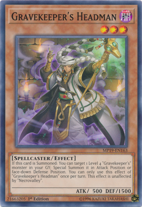 Gravekeeper's Headman [MP19-EN163] Common | North Game Den