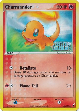 Charmander (48/100) (Stamped) [EX: Crystal Guardians] | North Game Den