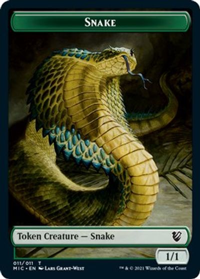 Spirit // Snake Double-sided Token [Innistrad: Midnight Hunt Commander] | North Game Den