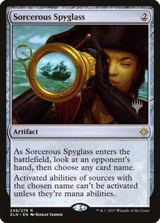 Sorcerous Spyglass [Ixalan Promos] | North Game Den