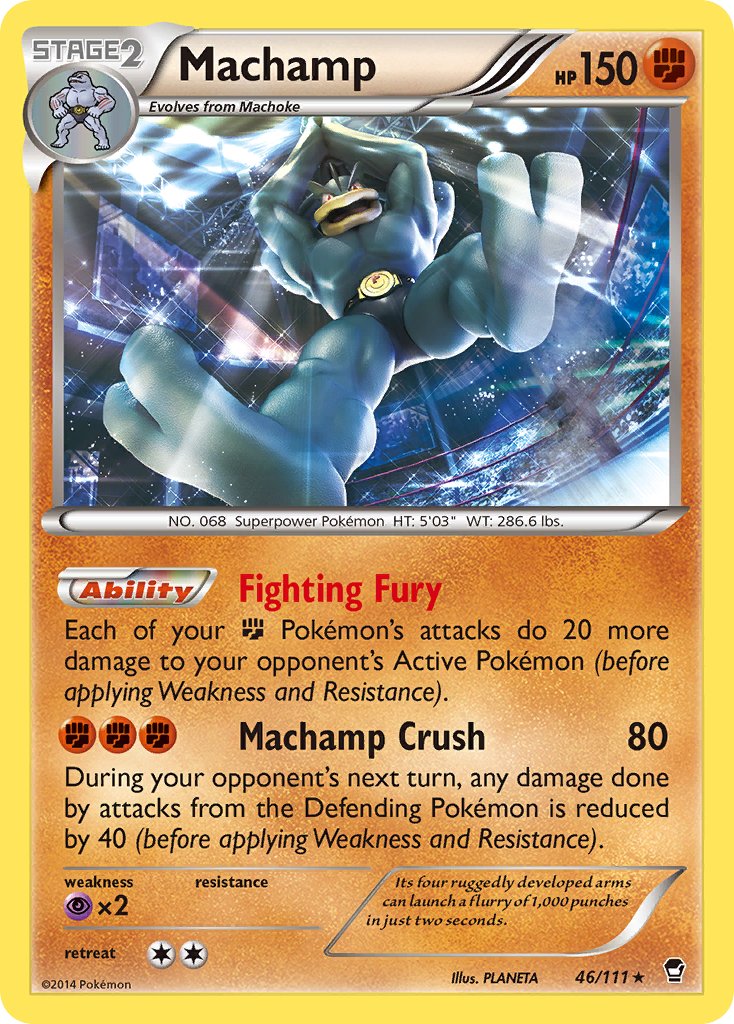 Machamp (46/111) (Cosmos Holo) (Blister Exclusive) [XY: Furious Fists] | North Game Den