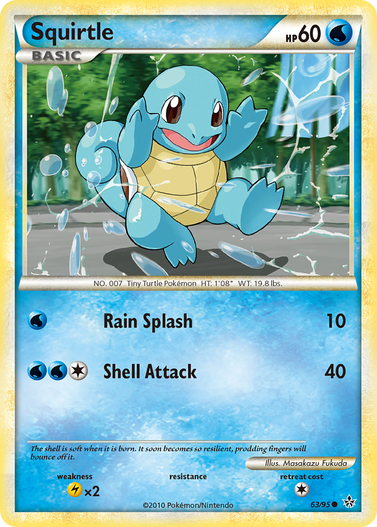 Squirtle (63/95) [HeartGold & SoulSilver: Unleashed] | North Game Den