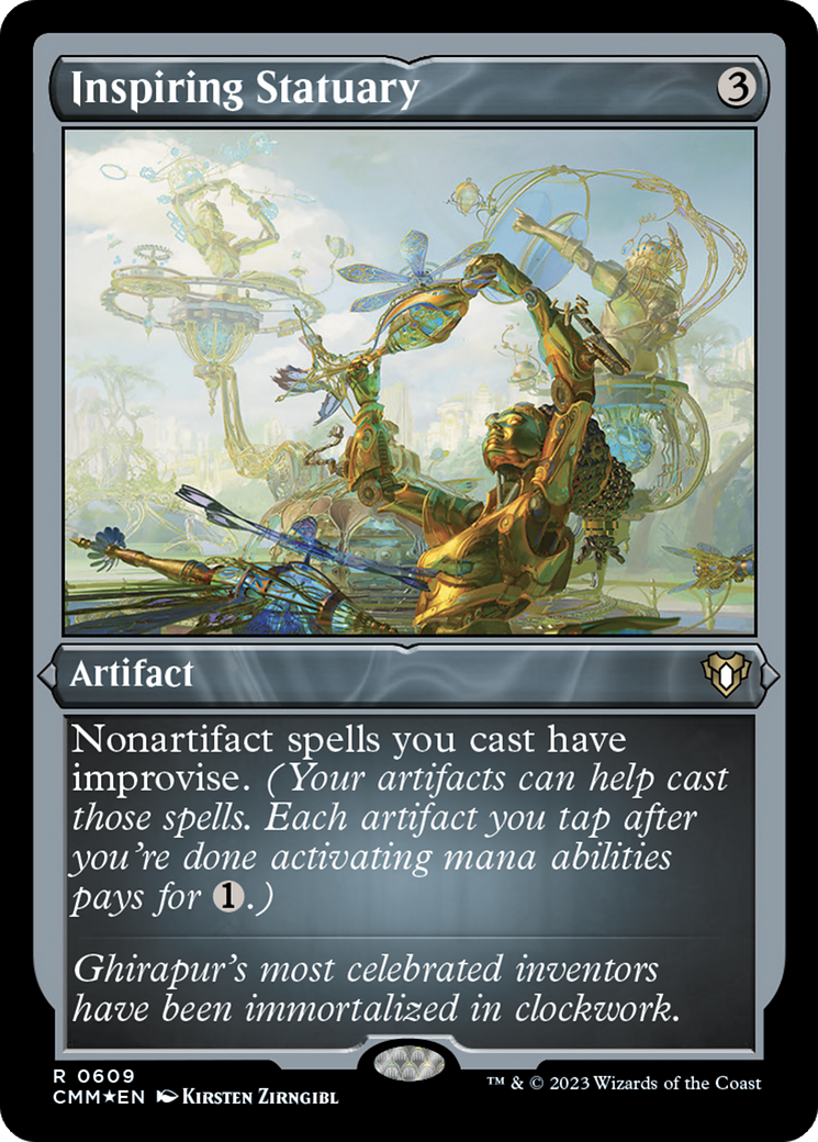 Inspiring Statuary (Foil Etched) [Commander Masters] | North Game Den