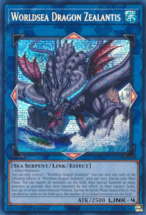 Worldsea Dragon Zealantis [MP23-EN193] Prismatic Secret Rare | North Game Den