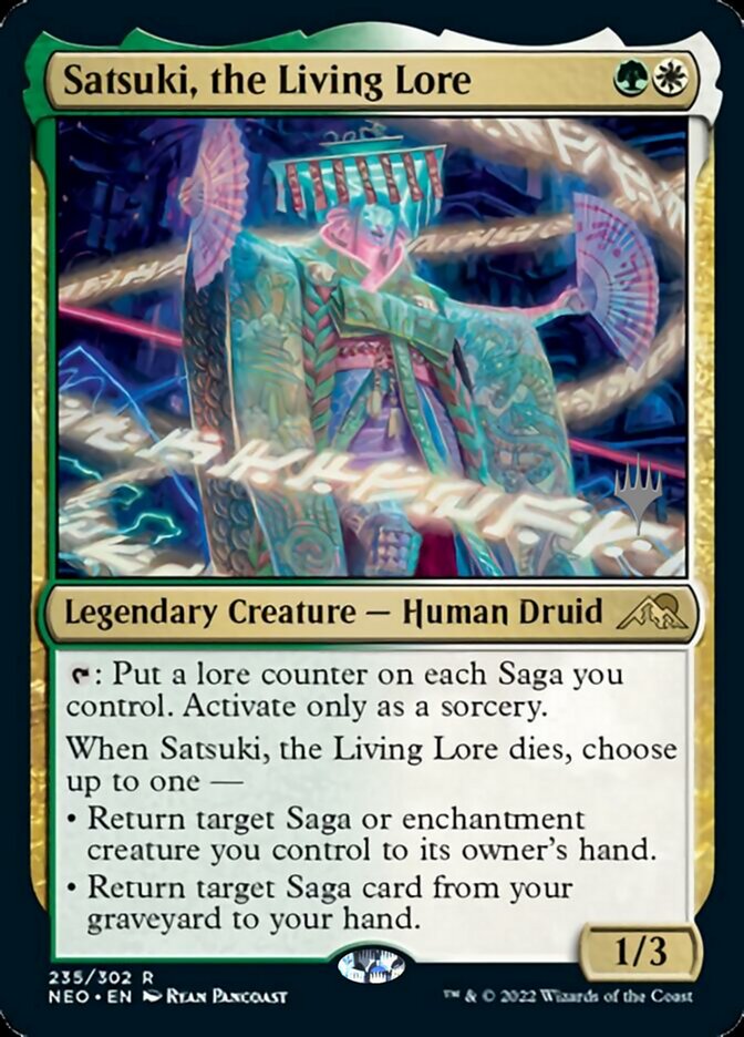 Satsuki, the Living Lore (Promo Pack) [Kamigawa: Neon Dynasty Promos] | North Game Den