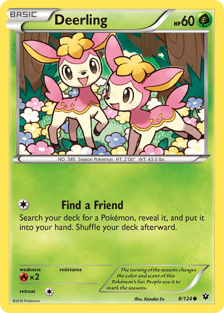 Deerling (8/124) [XY: Fates Collide] | North Game Den