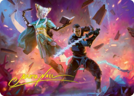 Explosive Entry Art Card (Gold-Stamped Signature) [Kamigawa: Neon Dynasty Art Series] | North Game Den