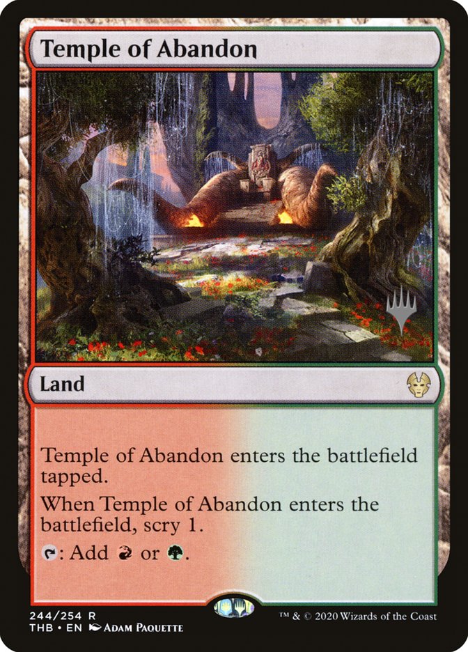 Temple of Abandon (Promo Pack) [Theros Beyond Death Promos] | North Game Den