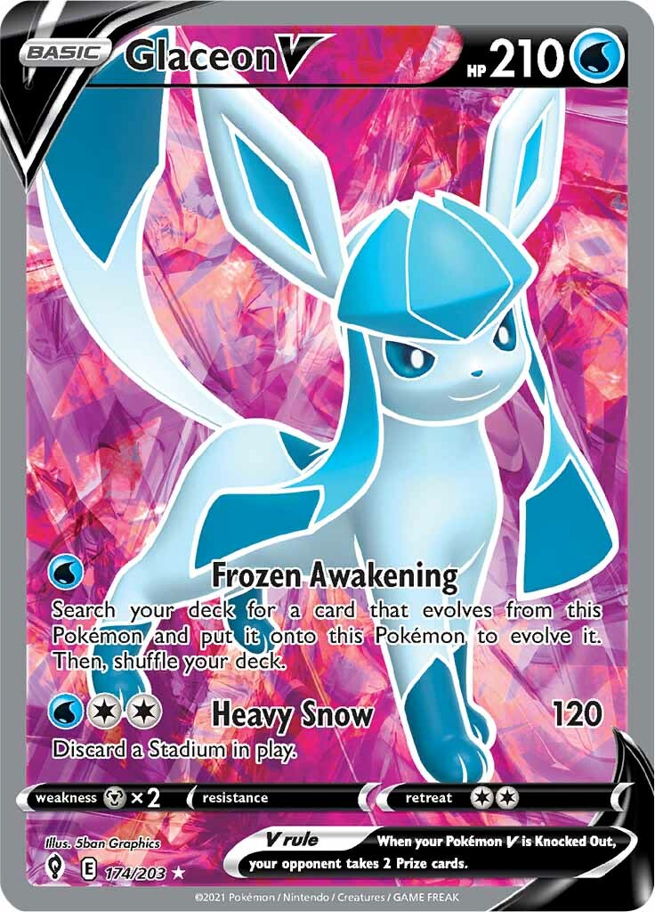 Glaceon V (174/203) [Sword & Shield: Evolving Skies] | North Game Den