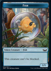 Fish // Spirit Double-sided Token [Streets of New Capenna Tokens] | North Game Den