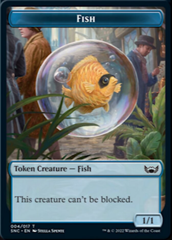 Clue // Fish Double-sided Token [Streets of New Capenna Commander Tokens] | North Game Den