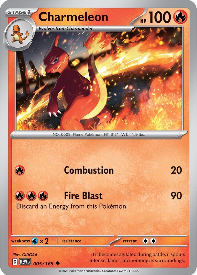 Charmeleon (005/165) [Scarlet & Violet: 151] | North Game Den