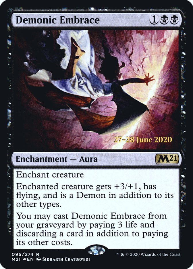 Demonic Embrace  [Core Set 2021 Prerelease Promos] | North Game Den