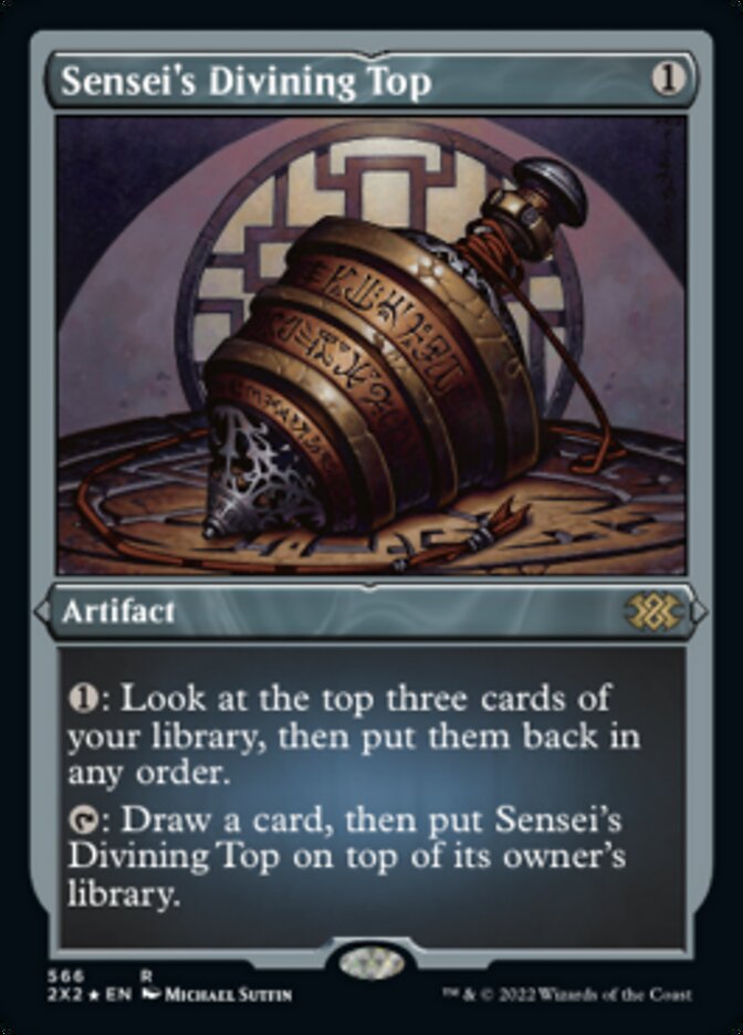 Sensei's Divining Top (Foil Etched) [Double Masters 2022] | North Game Den