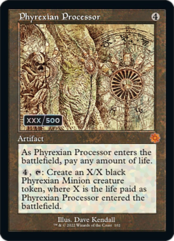 Phyrexian Processor (Retro Schematic) (Serial Numbered) [The Brothers' War Retro Artifacts] | North Game Den