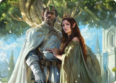 Aragorn and Arwen, Wed Art Card [The Lord of the Rings: Tales of Middle-earth Art Series] | North Game Den