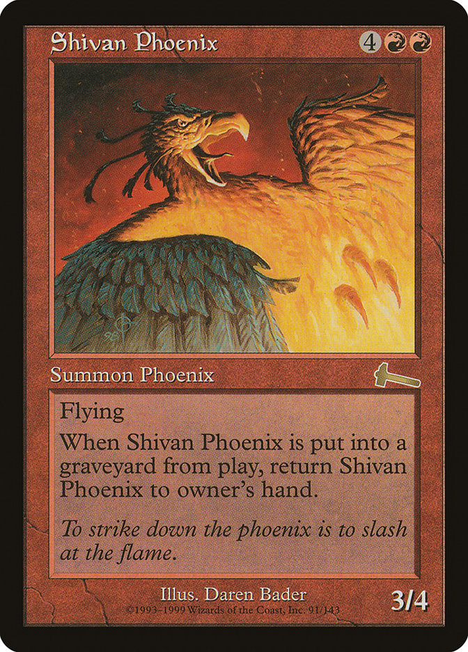Shivan Phoenix [Urza's Legacy] | North Game Den