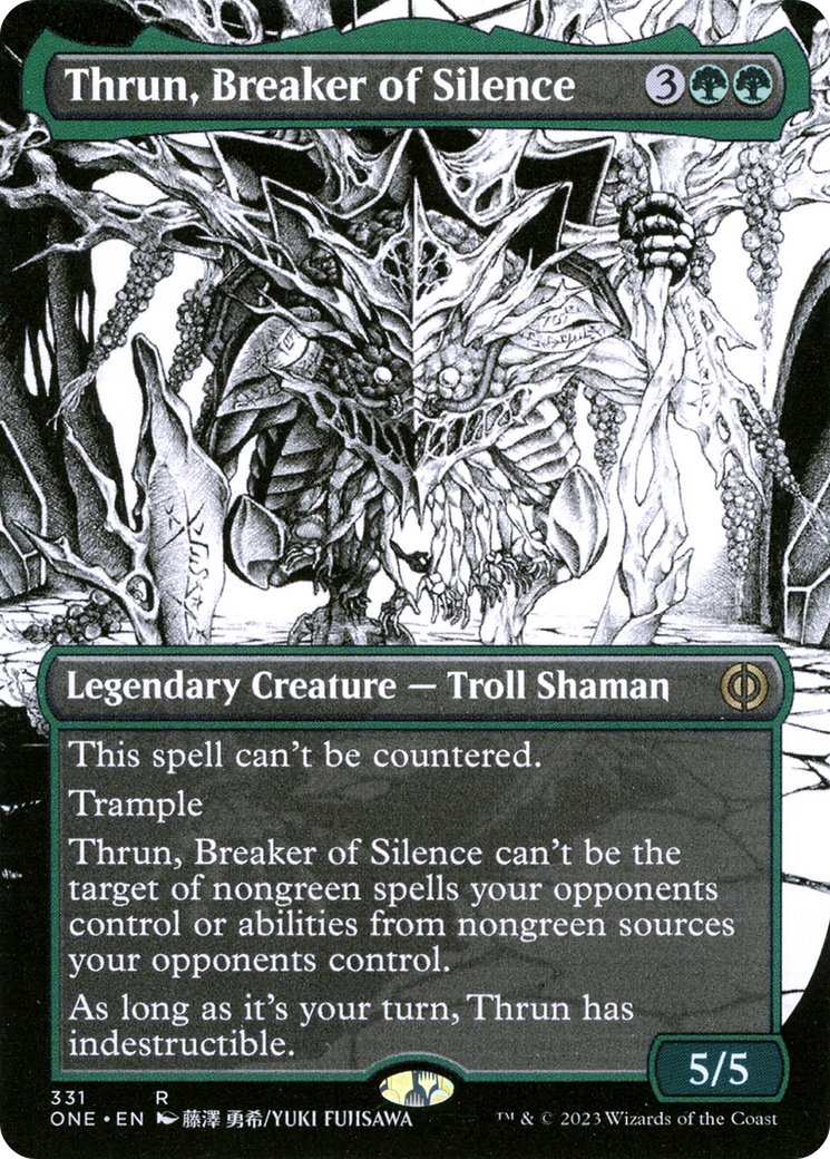 Thrun, Breaker of Silence (Borderless Manga) [Phyrexia: All Will Be One] | North Game Den