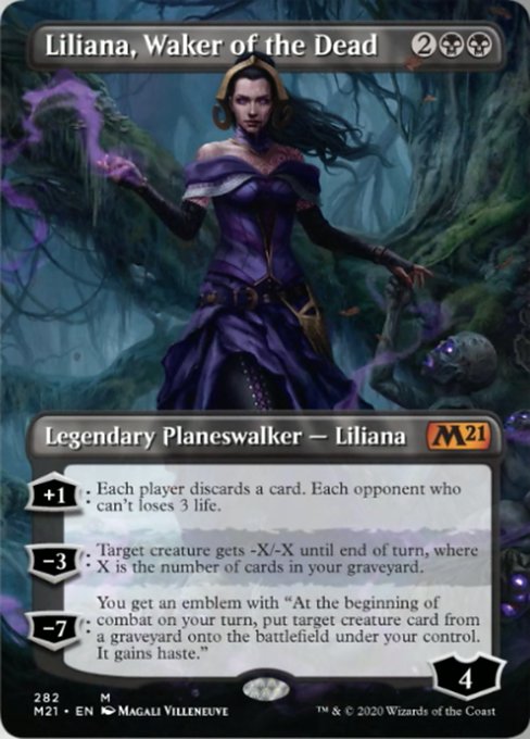 Liliana, Waker of the Dead (Borderless) [Core Set 2021] | North Game Den