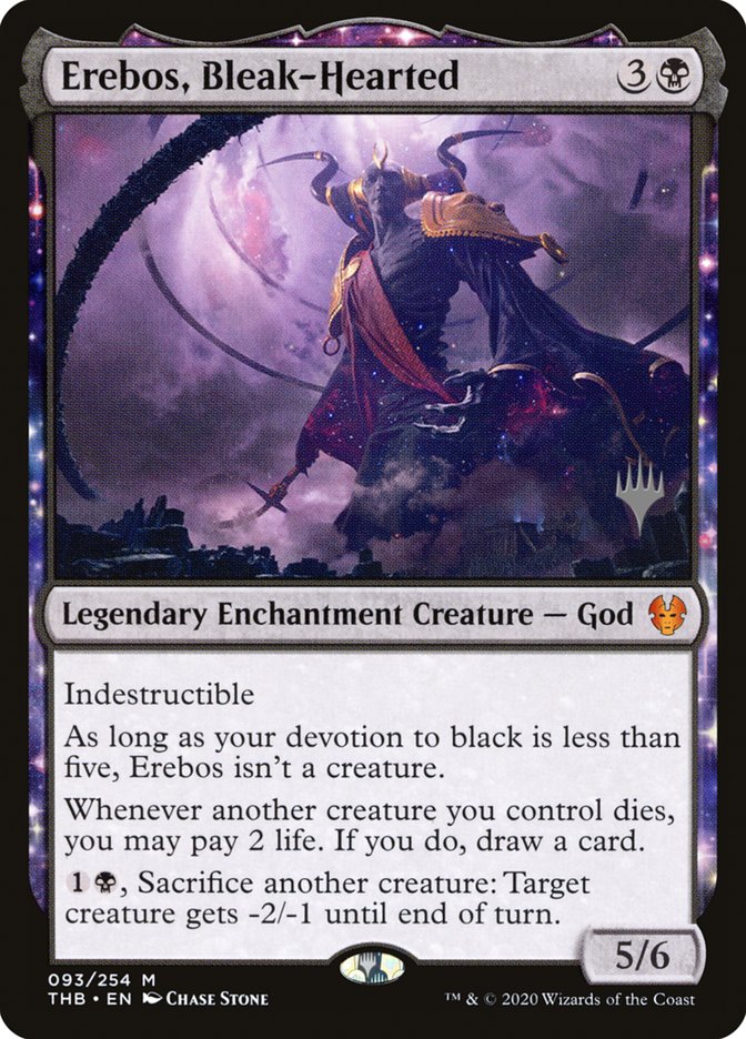 Erebos, Bleak-Hearted (Promo Pack) [Theros Beyond Death Promos] | North Game Den