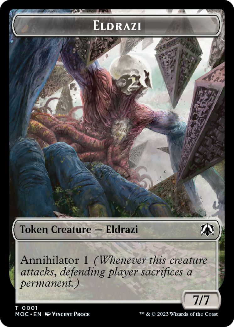 Eldrazi // Angel (4) Double-Sided Token [March of the Machine Commander Tokens] | North Game Den