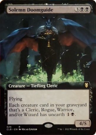 Solemn Doomguide (Extended Art) [Commander Legends: Battle for Baldur's Gate] | North Game Den