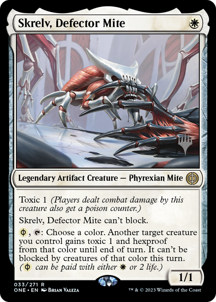 Skrelv, Defector Mite (Promo Pack) [Phyrexia: All Will Be One Promos] | North Game Den