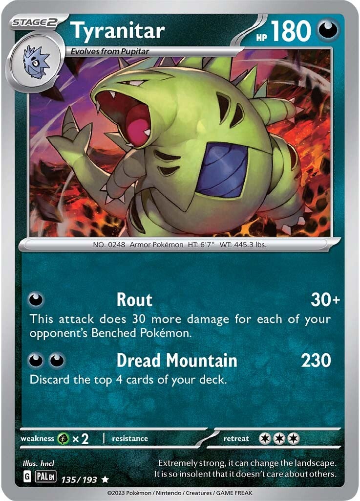 Tyranitar (135/193) [Scarlet & Violet: Paldea Evolved] | North Game Den