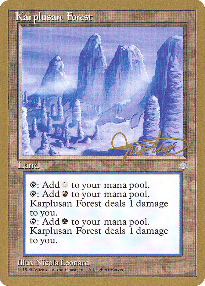 Karplusan Forest (Mark Justice) [Pro Tour Collector Set] | North Game Den