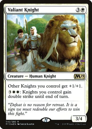 Valiant Knight [Core Set 2019 Promos] | North Game Den
