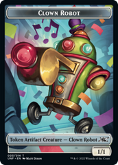 Clown Robot (003) // Food (011) Double-sided Token [Unfinity Tokens] | North Game Den