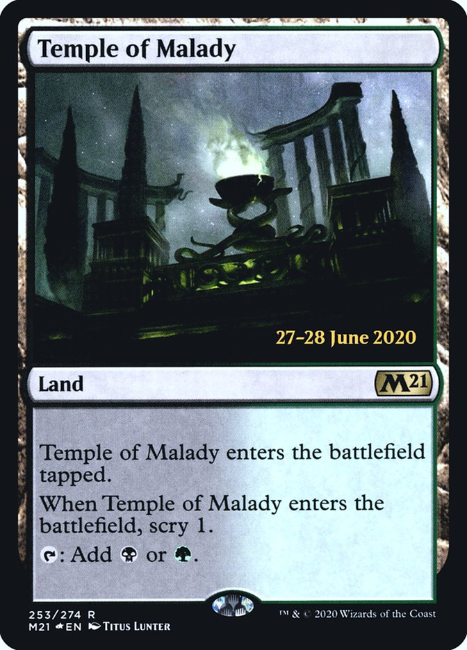 Temple of Malady  [Core Set 2021 Prerelease Promos] | North Game Den