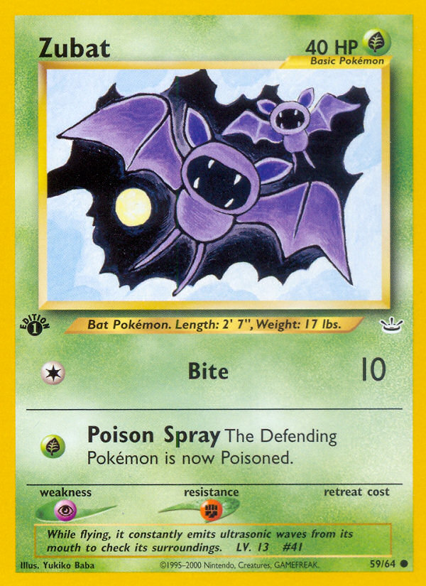 Zubat (59/64) [Neo Revelation 1st Edition] | North Game Den