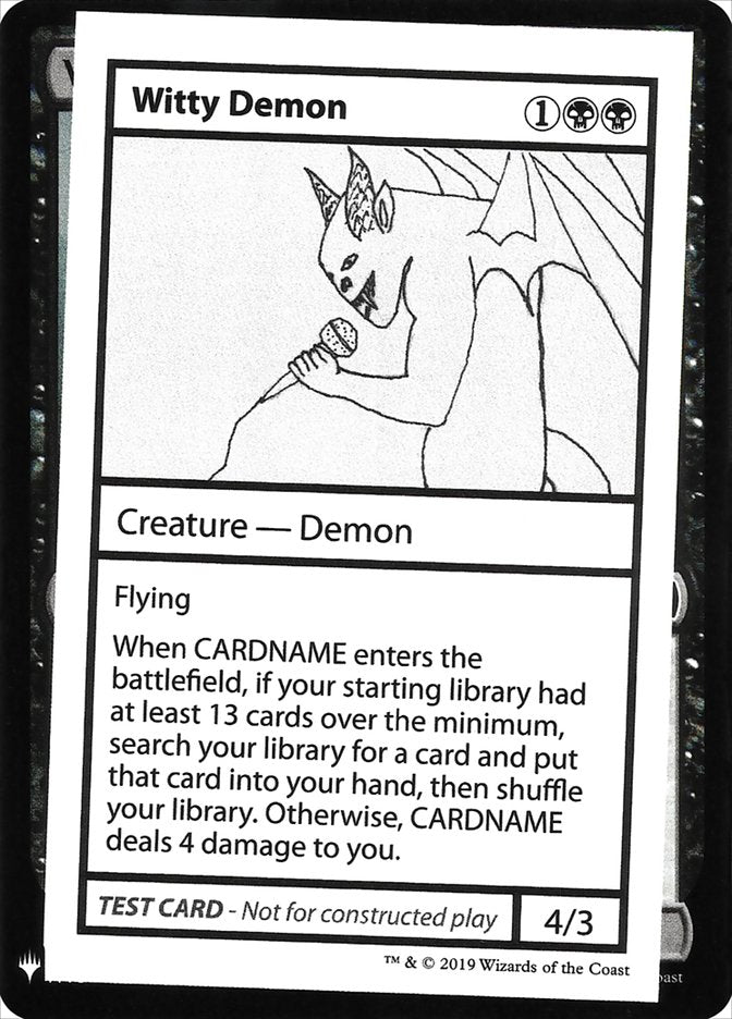 Witty Demon [Mystery Booster Playtest Cards] | North Game Den