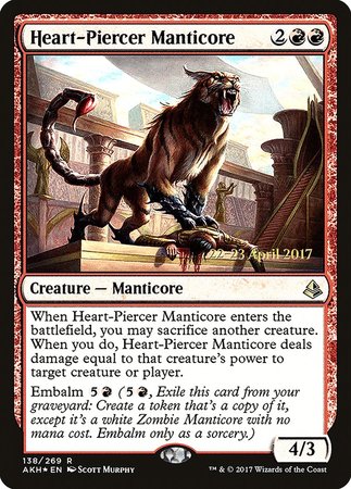 Heart-Piercer Manticore [Amonkhet Promos] | North Game Den