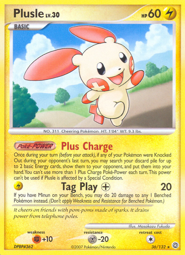 Plusle (36/132) [Diamond & Pearl: Secret Wonders] | North Game Den