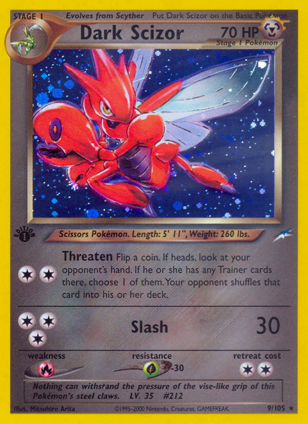 Dark Scizor (9/105) [Neo Destiny 1st Edition] | North Game Den