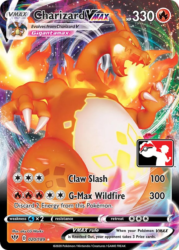 Charizard VMAX (020/189) [Prize Pack Series One] | North Game Den