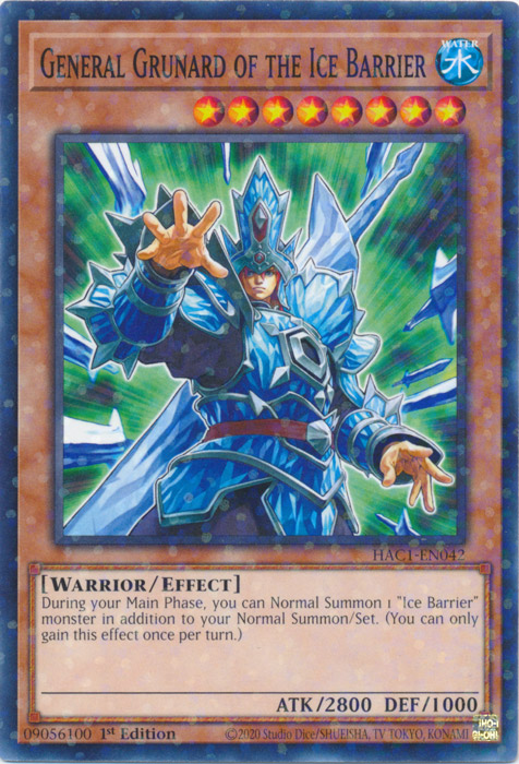 General Grunard of the Ice Barrier (Duel Terminal) [HAC1-EN042] Common | North Game Den