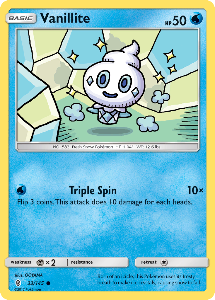 Vanillite (33/145) [Sun & Moon: Guardians Rising] | North Game Den