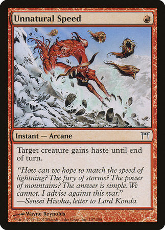 Unnatural Speed [Champions of Kamigawa] | North Game Den