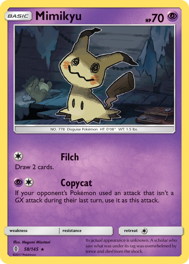 Mimikyu (58/145) [Sun & Moon: Guardians Rising] | North Game Den