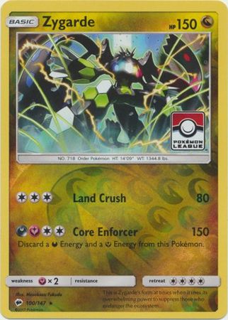 Zygarde (100/147) (League Promo) [Sun & Moon: Burning Shadows] | North Game Den