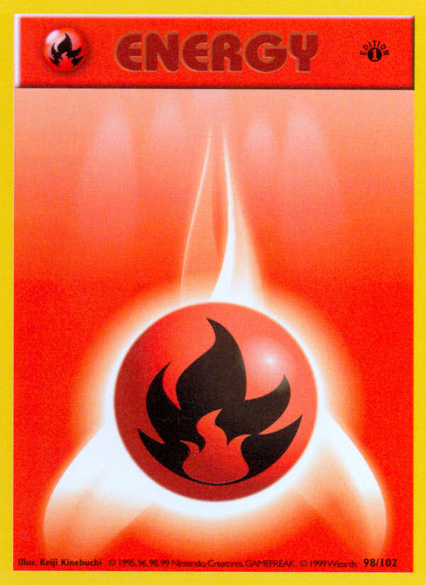 Fire Energy (98/102) (Shadowless) [Base Set 1st Edition] | North Game Den