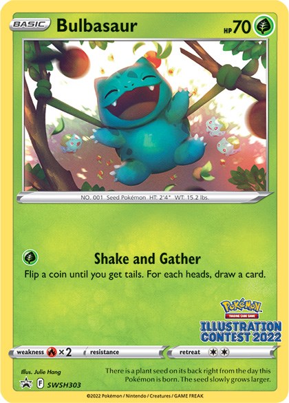 Bulbasaur (SWSH303) (Illustration Contest 2022) [Sword & Shield: Black Star Promos] | North Game Den